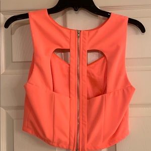 Lush Tops - LUSH Coral pink crop top Lush Tops - LUSH Coral pink crop top